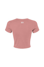 Women's Micro Rib Baby Tee (Pink)