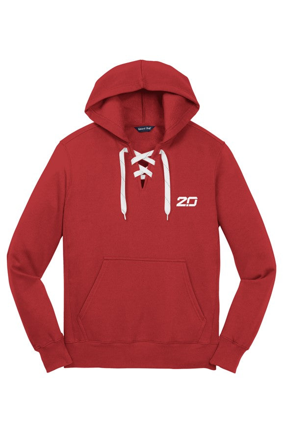 Lace Up Pullover Hooded Sweatshirt