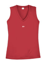 Women's Competitor V-Neck Tee (Red)