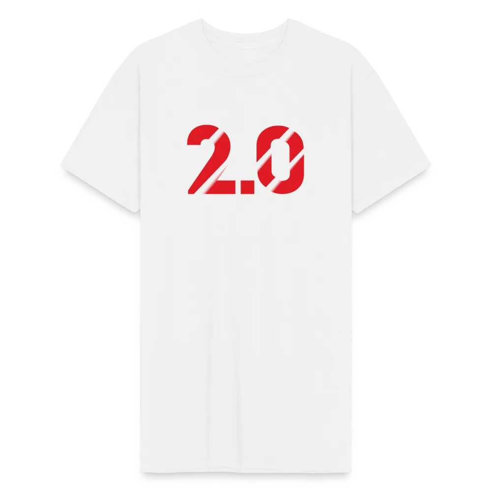 Red One Tee - white