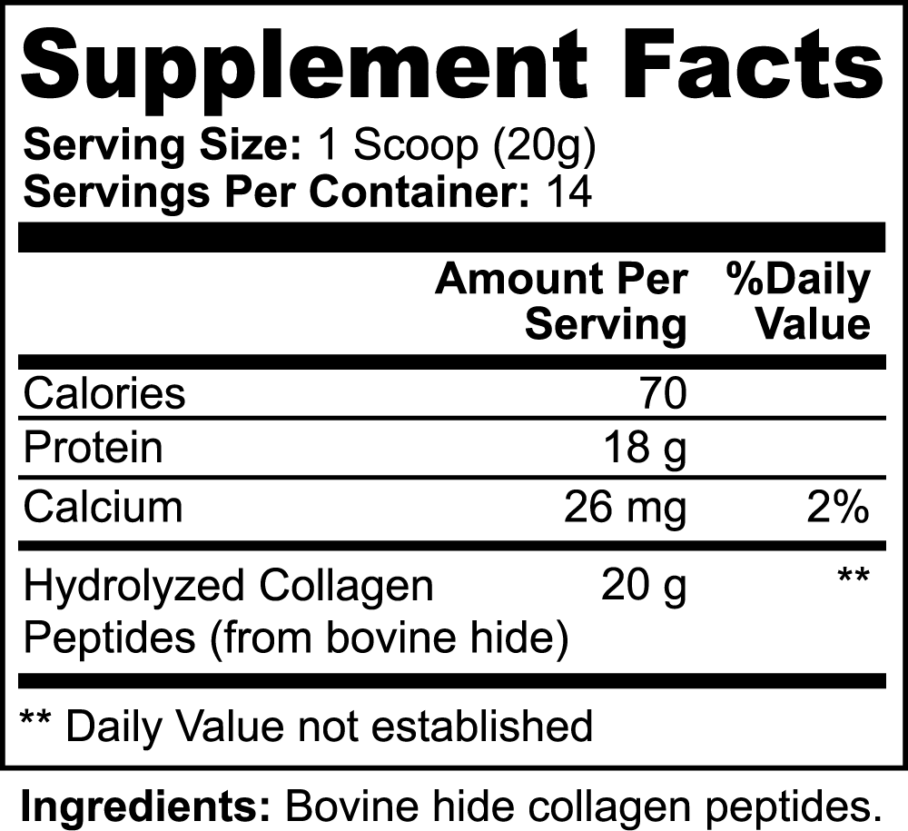 HYDROLYZED COLLAGE PEPTIDES (GRASS-FED)