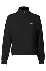 Womens Perform Quarter Zip (Black)
