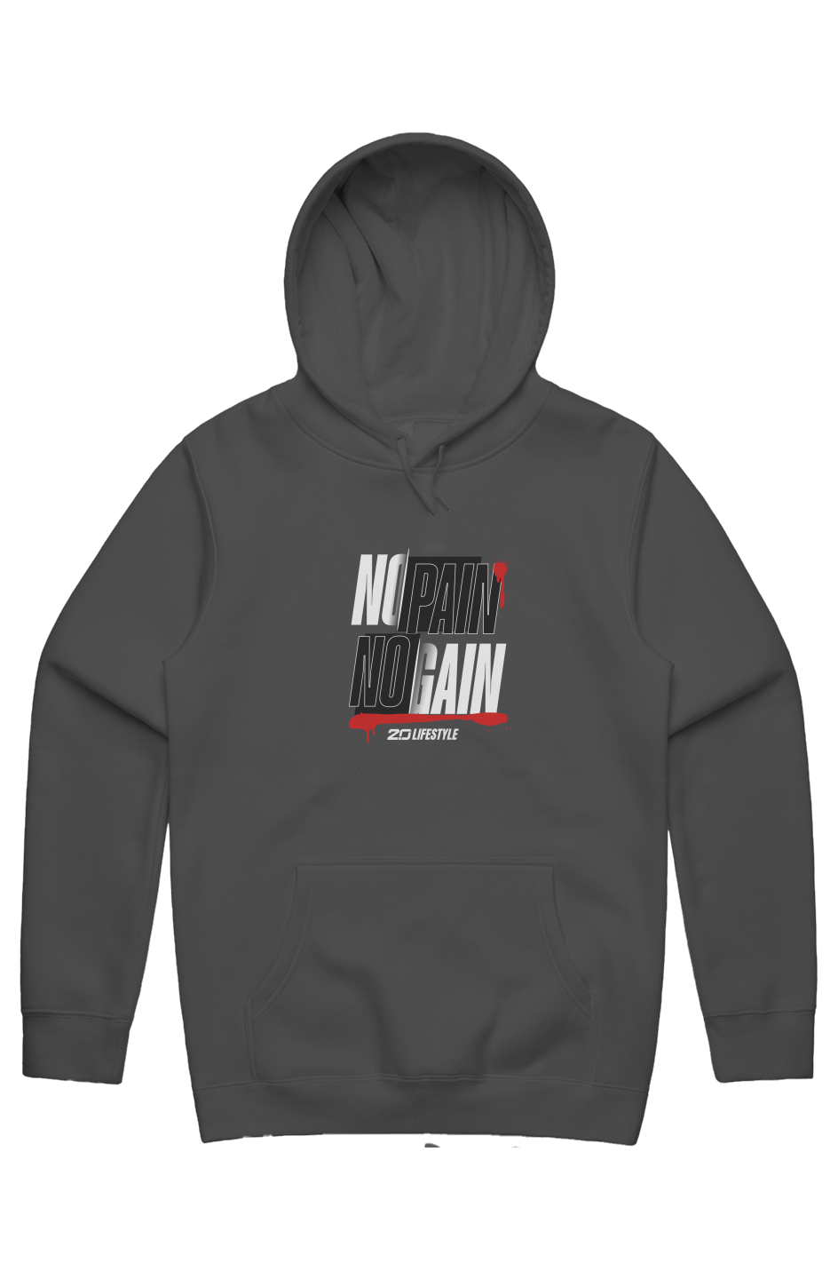 No Pain No Gain Stencil Hoodie