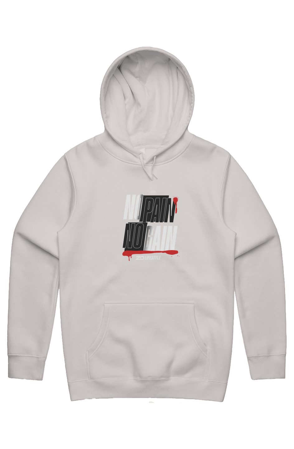 No Pain No Gain Stencil Hoodie