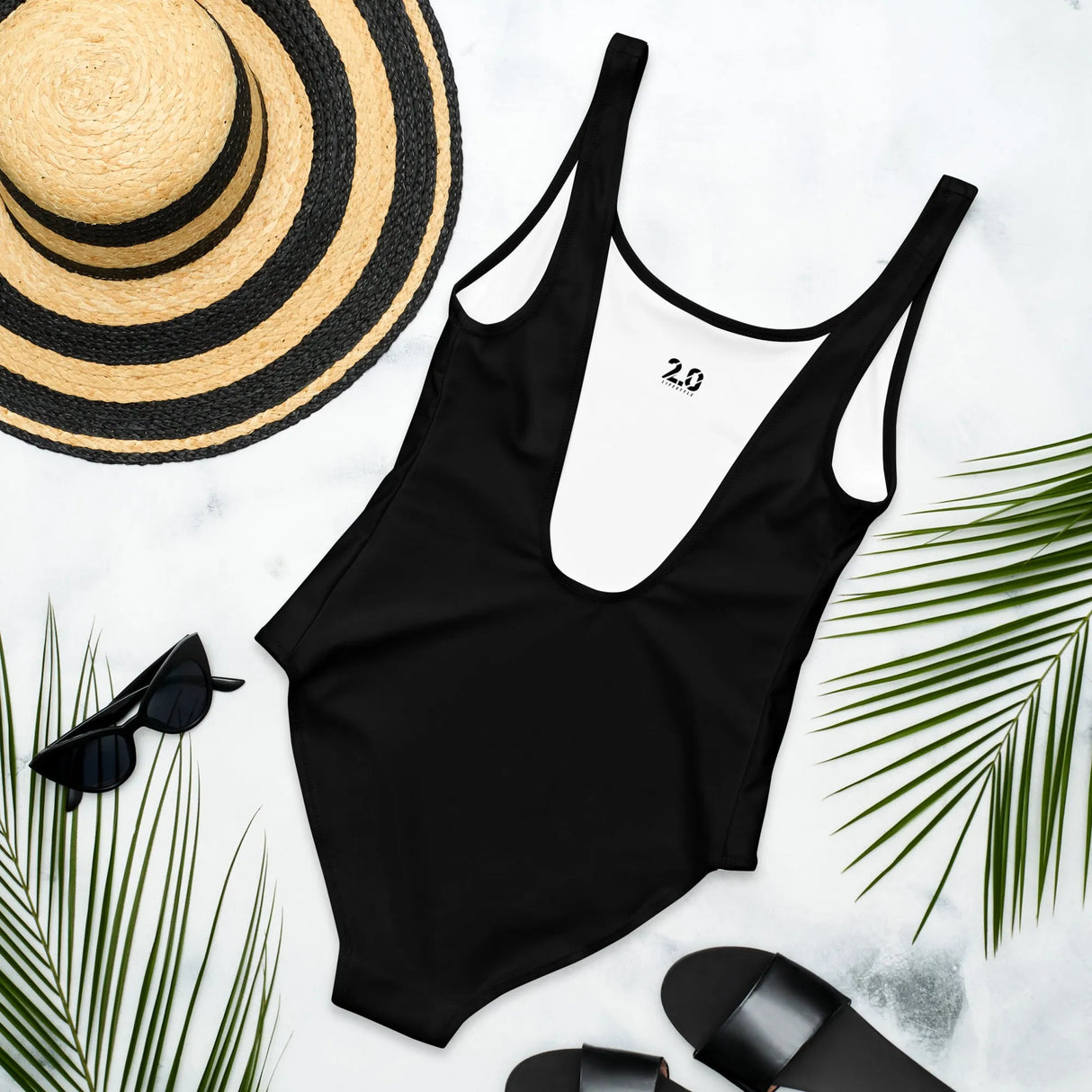 Full of Color Black One-Piece Swimsuit