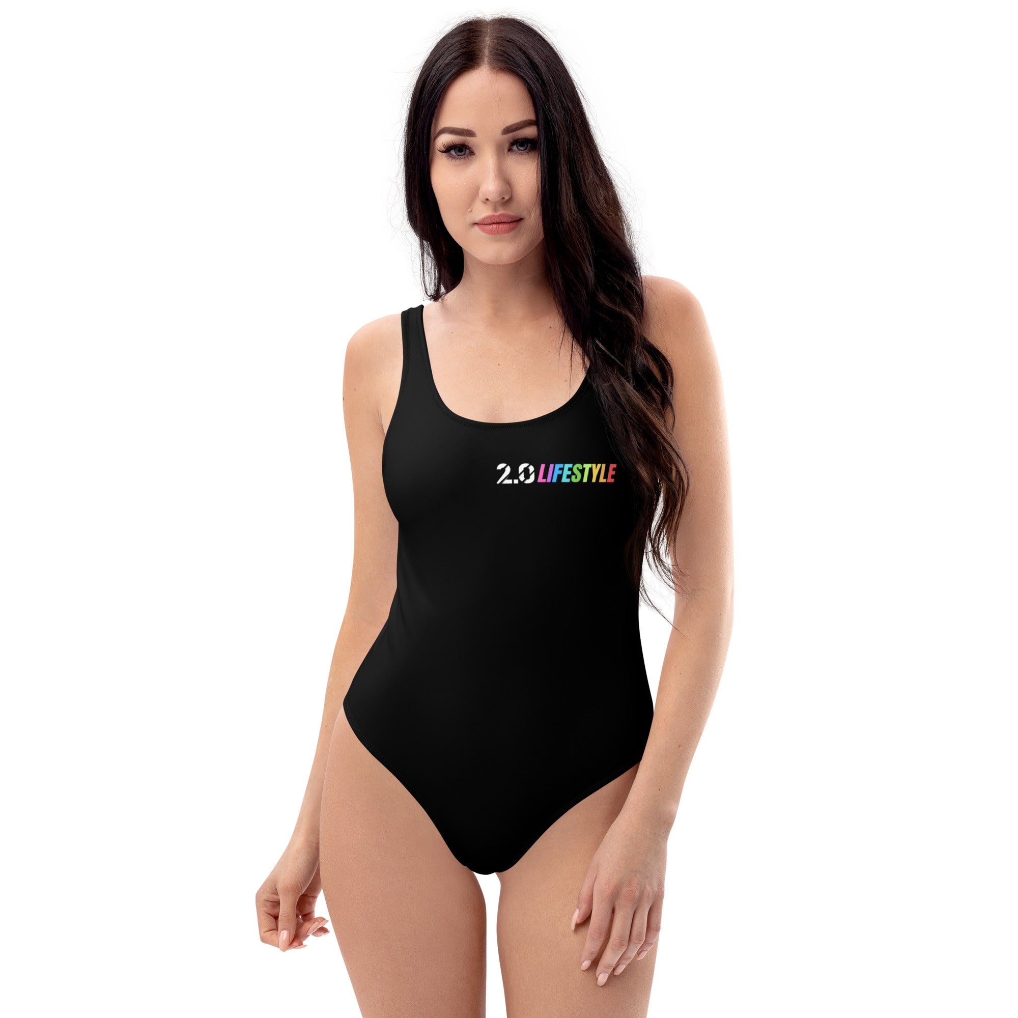 Full of Color Black One-Piece Swimsuit