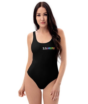 Full of Color Black One-Piece Swimsuit