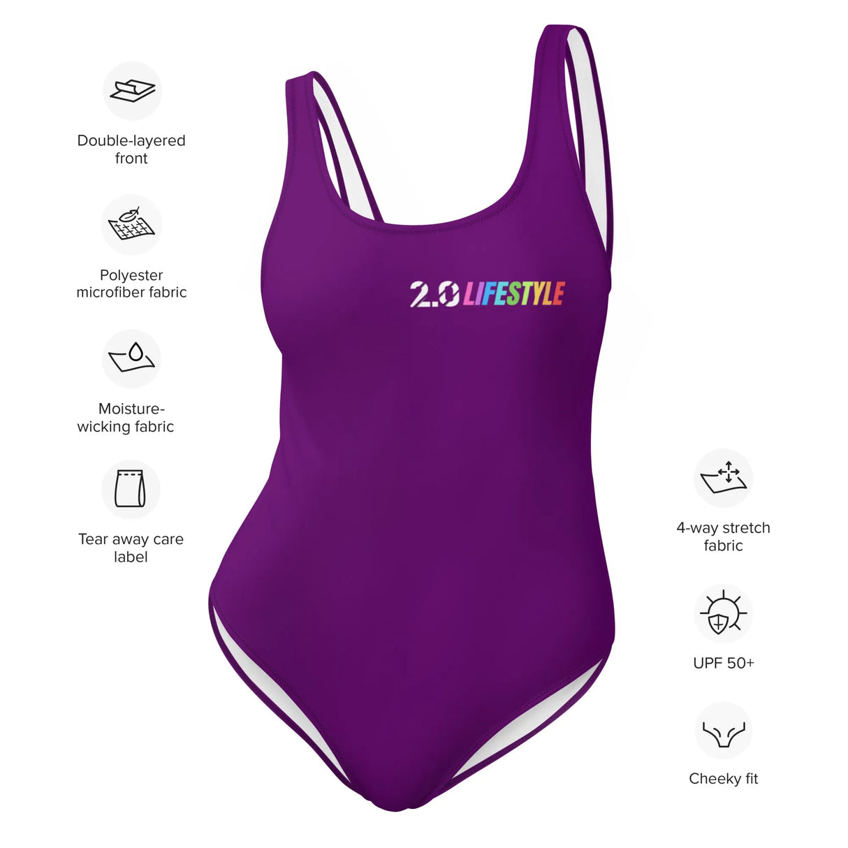 Full of Color Purple One-Piece Swimsuit