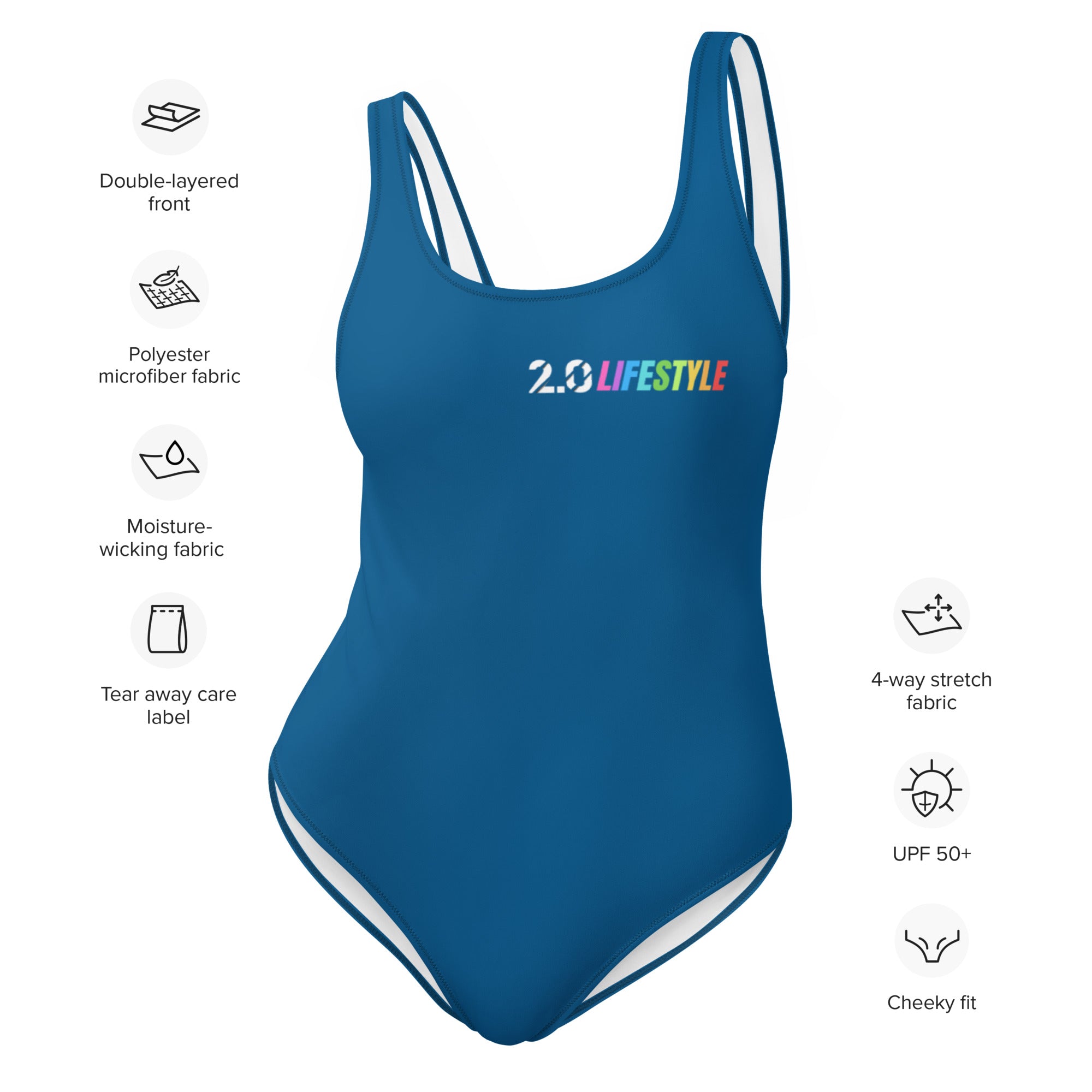 Full of Color Blue One-Piece Swimsuit