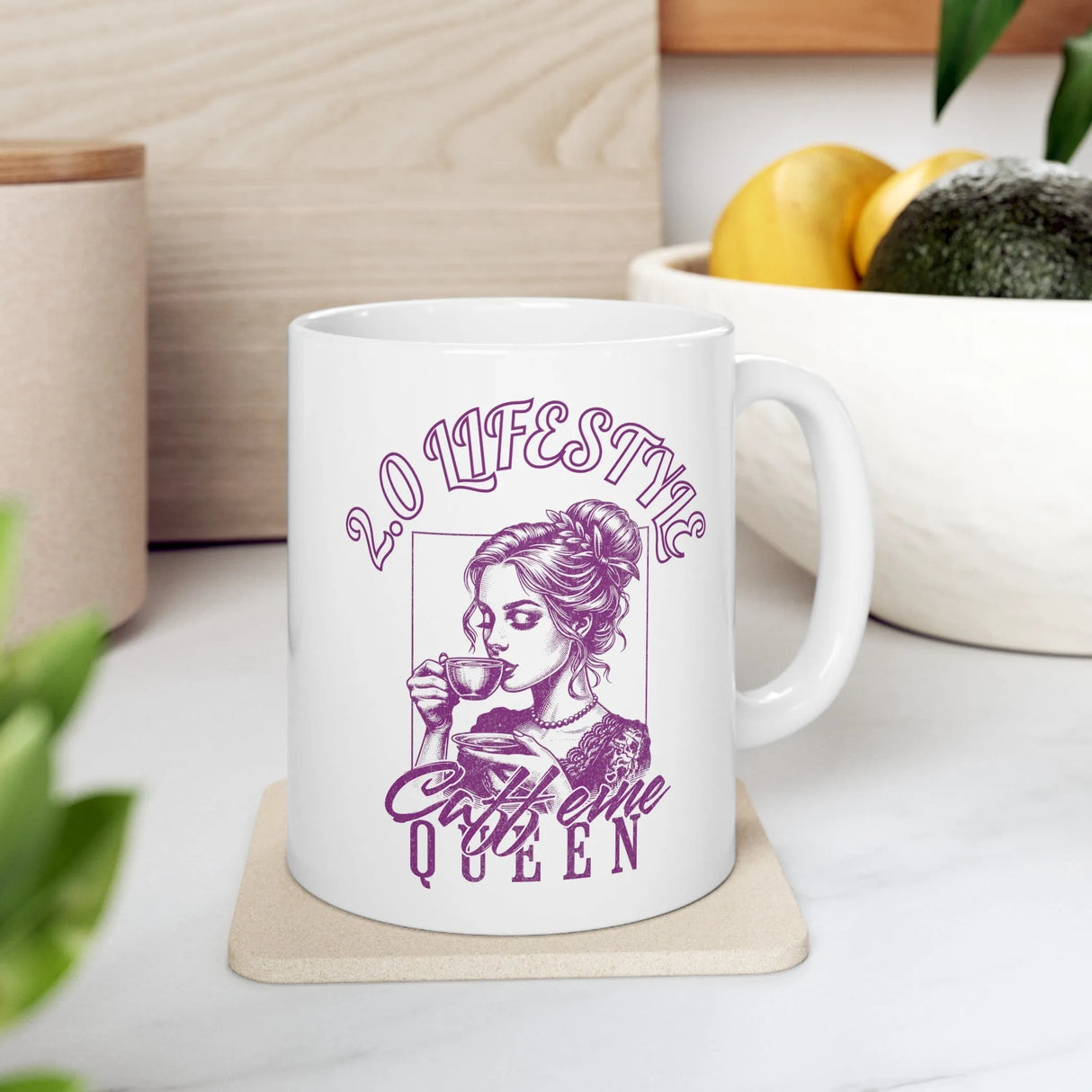 Caffeine QUEEN Mug - 2.0 Lifestyle