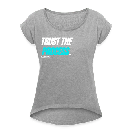 TRUST Roll-Cuff Tee - heather gray