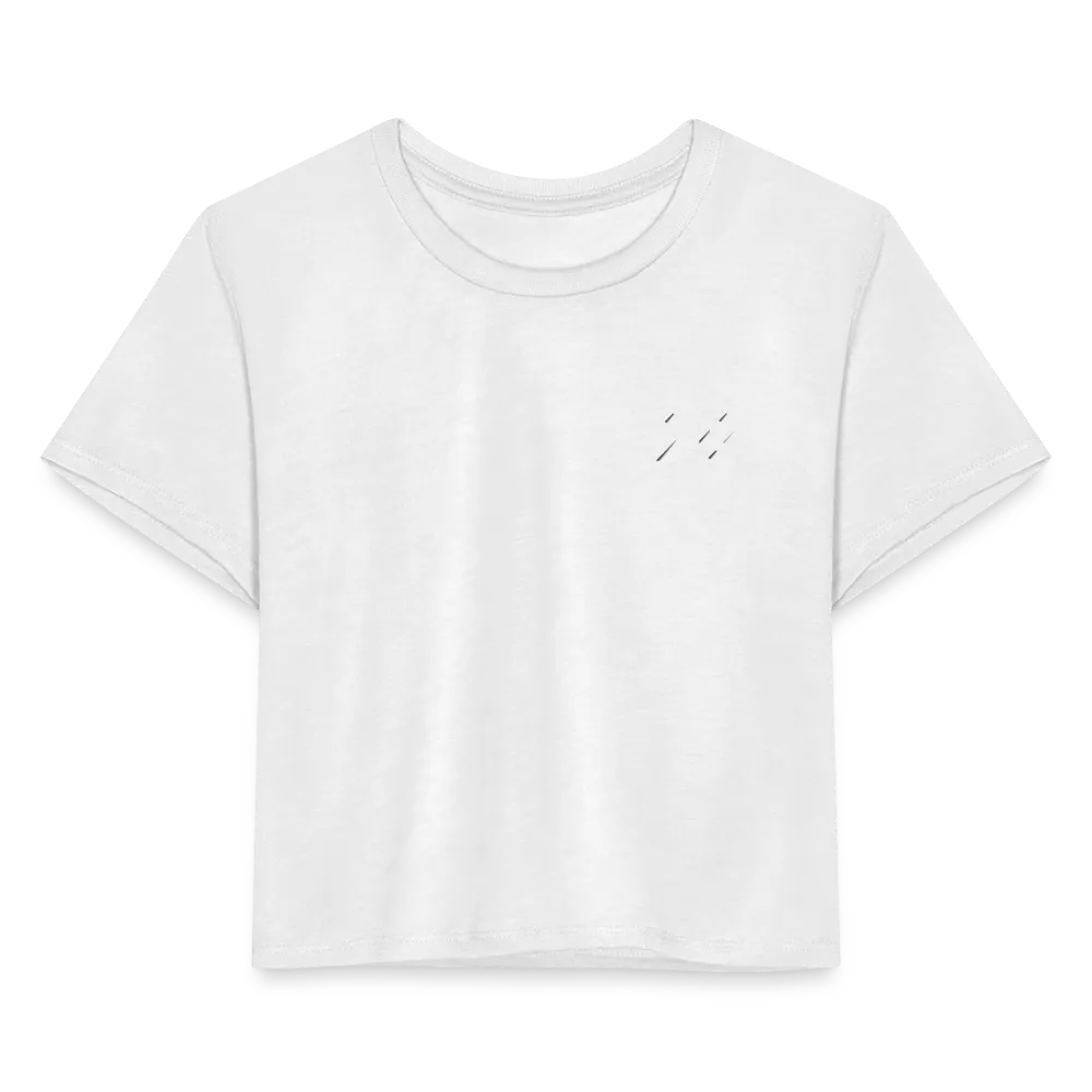 Live Love Lift Cropped T-Shirt - white