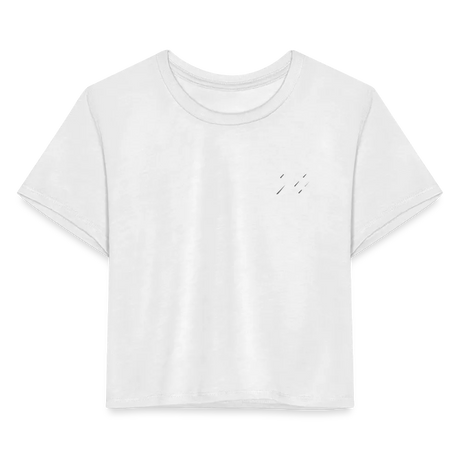 Live Love Lift Cropped T-Shirt - white