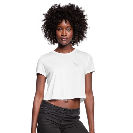 Live Love Lift Cropped T-Shirt - white