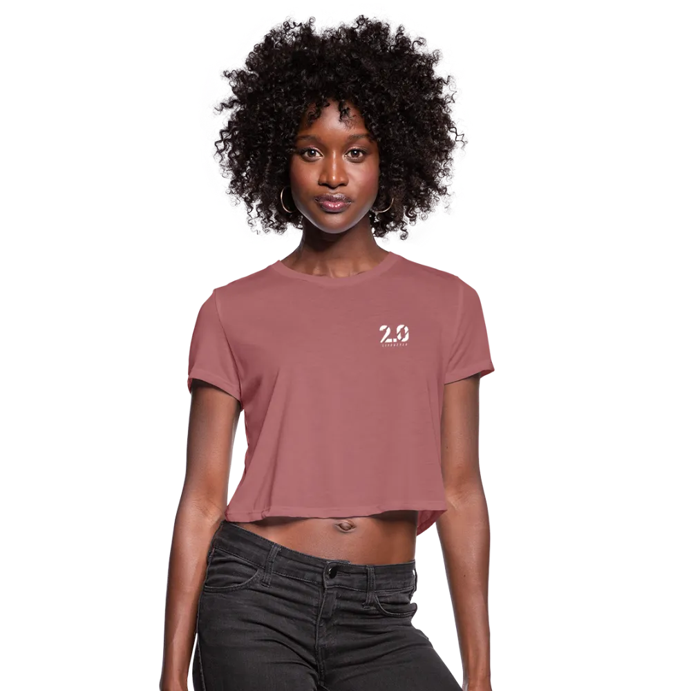 Live Love Lift Cropped T-Shirt - mauve