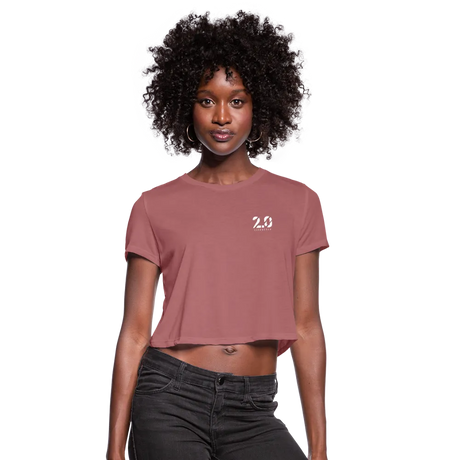 Live Love Lift Cropped T-Shirt - mauve