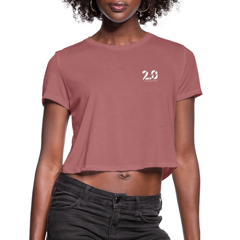 Live Love Lift Cropped T-Shirt - mauve