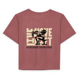 Live Love Lift Cropped T-Shirt - mauve