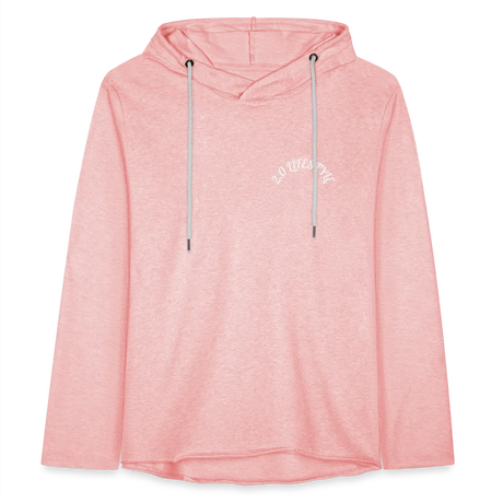 "Pretty in Pink" Lightweight Hoodie - cream heather pink