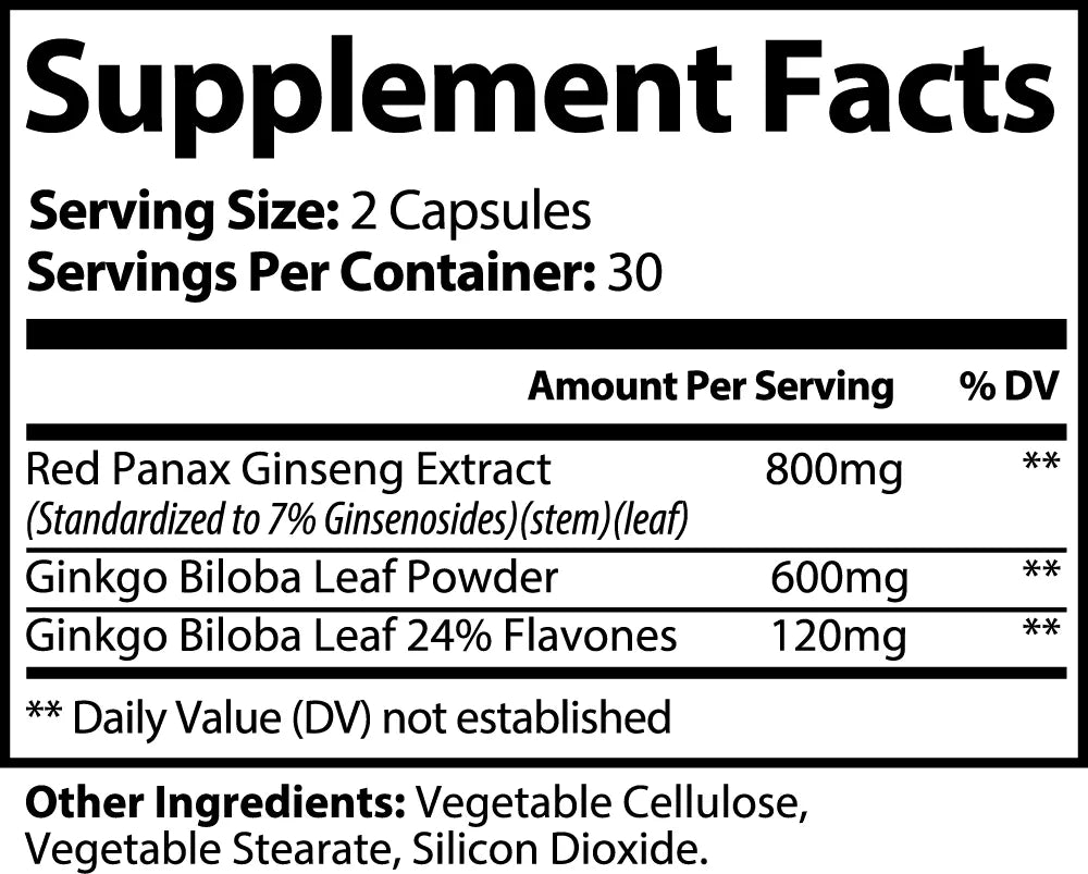 Ginkgo Biloba + Ginseng - 2.0 Lifestyle